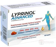 LYPRINOL Advanced Omega 3 (OTA, DHA, ETA, EPA) cps (50 mg Perna Canaliculus, Euphausia superba, Astaxanthin) stabilizovaný lipidový extrakt 1x60 ks