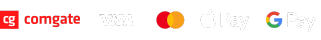 Platobné možnosti: Comgate, VISA, MasterCard, Apple Pay, Google Pay