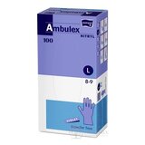 Ambulex NITRYL Vyšetrovacie a ochranné rukavice veľ. L, fialové, nitrilové, nesterilné, nepudrované, 1x100 ks obrázok