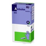Ambulex NITRYL Vyšetrovacie a ochranné rukavice veľ. M, fialové, nitrilové, nesterilné, nepudrované, 1x100 ks obrázok