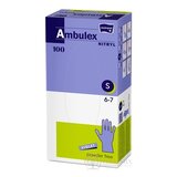 Ambulex NITRYL Vyšetrovacie a ochranné rukavice veľ. S, fialové, nitrilové, nesterilné, nepudrované, 1x100 ks obrázok