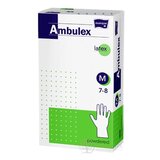 Ambulex rukavice LATEXOVÉ veľ. M, nesterilné, pudrované 1x100 ks obrázok