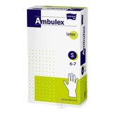 Ambulex rukavice LATEXOVÉ veľ. S, nesterilné, pudrované 1x100 ks obrázok