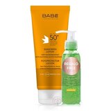 BABÉ SLNKO Mlieko na opaľovanie + Aloe vera gél (Sunscren Lotion) s ochranným faktorom SPF 50+ 200 ml + darček: gél 90 ml, 1x1 set obrázok