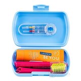 CURAPROX Travel set modrý (1x zubná kefka, 2x medzizubná kefka CPS, 1x zubná pasta 10 ml, 1x držiak UHS 425) 1x1 set obrázok