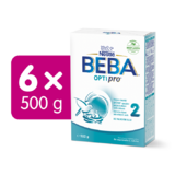 Beba optipro® 2 následné dojčenské mlieko, 500 g, 6ks - 8445290065193 stitek 6x500g