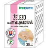 EDENPharma ŽELEZO PLUS KYSELINA LISTOVÁ tbl pre tehotné a dojčiace ženy 1x30 ks obrázok