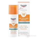 Eucerin SUN OIL CONTROL TINTED SPF 50+ LIGHT krémový gél na opaľovanie na  tvár, akné, tónovací-svetlý 1x50 ml obrázok