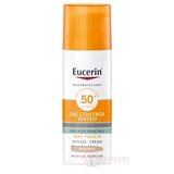 Eucerin SUN OIL CONTROL TINTED SPF 50+ MEDIUM krémový gél na opaľovanie na  tvár, tónovací-stredne tmavý 1x50 ml obrázok