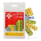 FIXAplast FIRST AID KIDS náplasť MIX stripy, rôzne veľkosti, tvary a motívy 1x24 ks obrázok