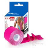 FIXAtape tejpovacia páska SPORT kinesiologická, elastická, ružová, 5cm x 5m, 1x1 ks obrázok