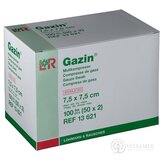 GAZIN KOMPRESY GÁZOVÉ NESTERILNÉ 7,5x7,5 cm 8-vrstvové, 17 vláknové, so založenými okrajmi 1x100 ks obrázok