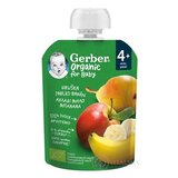 Gerber Organic Kapsička Hruška, jablko, banán bio ovocná desiata (od ukonč. 4. mesiaca) 1x90 g obrázok
