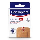 Hansaplast FLEXIBLE XL Elastic náplasť elastická, 5x7,2 cm 1x10 ks obrázok