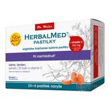 HERBALMED PASTILKY pri nachladnutí - Dr.Weiss bez cukru (šalvia, ženšen, extrakt 20 bylín a vit.C) pastilky (24+6 navyše) 1x30 ks) obrázok