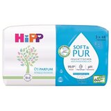 HiPP BABYSANFT SOFT & PUR Čistiace vlhčené obrúsky 3x48 ks obrázok