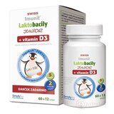 Laktobacily JUNIOR SWISS Imunit + vitamín D3 tbl 60+12 zadarmo (72 ks) obrázok