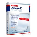 LEUKOPLAST LEUKOMED T SKIN SENSITIVE filmové krytie fixačné, transparentné, 8x10 cm, 1x5 ks obrázok