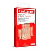 LEUKOPLAST LEUKOSAN STRIP fixačné pásky na uzavretie tržných rán, 2 veľkosti, 1x9 ks obrázok