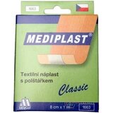 MEDIPLAST Textilná náplasť 1663 Classic 8 cm x 1 m, s vankúšikom, 1x1 ks obrázok