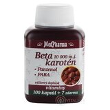 MedPharma BETAKAROTÉN 10 000 m.j.+Pantenol+PABA cps 100+7 zadarmo (107 ks) obrázok