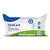 MoliCare SKIN Wet wipes 3v1 (modrý rad) vlhčené obrúsky s dimetikónom 1x30 ks obrázok