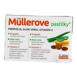 MÜLLEROVE pastilky PROPOLIS, ALOE VERA, VITAMÍN C 1x24 ks obrázok