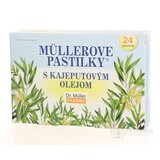 MÜLLEROVE PASTILKY S KAJEPUTOVÝM OLEJOM (ťažkosti v hrdle) 1x24 ks obrázok