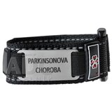 NÁRAMOK ZÁCHRANY PARKINSONOVA CHOROBA na suchý zips s nerezovou známkou, čierny, dospelý 1x1 ks obrázok
