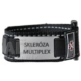 NÁRAMOK ZÁCHRANY SKLERÓZA MULTIPLEX na suchý zips s nerezovou známkou, čierny, dospelý 1x1 ks obrázok