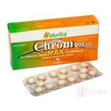 Naturica CHRÓM MAX so zeleným čajom a vlákninou tbl (chróm 200 µg) 1x30 ks obrázok