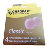 OHROPAX CLASSIC Ušné vložky voskové, jednorazové, v krabičke 1x4 ks obrázok