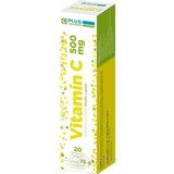 PLUS LEKÁREŇ Vitamín C 500 mg šumivé tablety príchuť limetky a grepu 1x20 ks obrázok