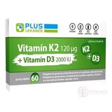 PLUS LEKÁREŇ Vitamín K2 120 μg +Vitamín D3 2000 IU tbl 1x60 ks obrázok