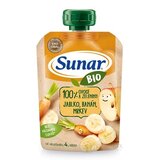 Sunar BIO Kapsička Jablko, banán, mrkva 100 % ovocia a zeleniny (od ukonč. 4. mesiaca) 1x100 g obrázok