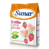 Sunar Detský snack Srdiečka s príchuťou jahoda (od ukonč. 12. mesiaca) 1x50 g obrázok