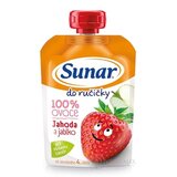 Sunar Do ručičky JAHODA a jablko 100 % ovocia (od ukonč. 4. mesiaca) 1x100 g obrázok