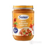 Sunar KUSKUS SO ZELENINOU A KURAŤOM zeleninovo-mäsový príkrm (od ukonč. 6. mesiaca) 1x190 g obrázok