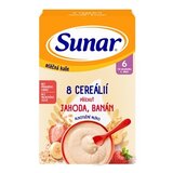 Sunar mliečna KAŠA 8 CEREÁLIÍ príchuť jahoda, banán (od ukonč. 6. mesiaca) 1x210 g obrázok