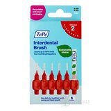 TePe medzizubné kefky 0,5 mm size 2 (červené) krabička 1x6 ks obrázok