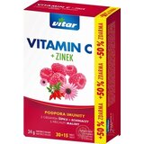 VITAR VITAMÍN C + ZINOK, ECHINACEA A ŠÍPKA tbl oro 30+15 (+50 % zdarma), príchuť malina (45 ks) obrázok
