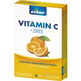 VITAR VITAMÍN C + ZINOK tbl oro s príchuťou pomaranč 1x30 ks obrázok
