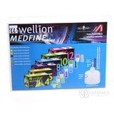 Wellion MEDFINE plus Penneedles 12 mm ihla na aplikáciu inzulínu pomocou pera 100 ks + nádoba na použité ihly, 1x1 set obrázok