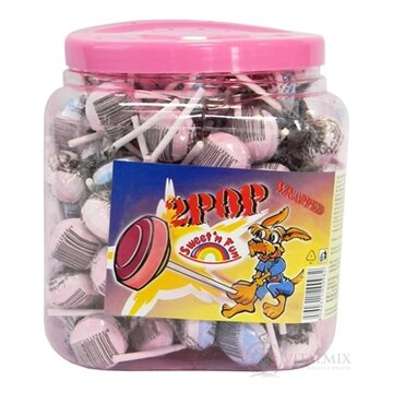 2POP Lízanka s hroznovým cukrom Swet'n Fun, v plast.doze, 125 ks x 10 g (1250 g) obrázok