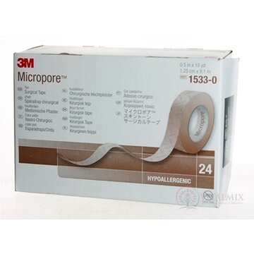 3M MICROPORE náplasť hnedá, cievka 1,25cm x 9,1m, zo špeciálneho papiera 1x24 ks obrázok