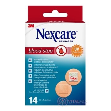 3M Nexcare Blood-Stop Kruhové náplasti na zastavenie krvácania, priemer 22,5 mm 1x14 ks obrázok