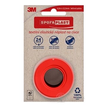 3M SPOFAPLAST č.131N Textilná elastická náplasť 4,2 m x12,5 mm, béžová, na cievke 1x1 ks obrázok