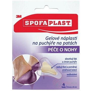 3M SPOFAPLAST č.912N Gélové náplasti na pľuzgiere na pätách, 70x45 mm, 1x4 ks obrázok