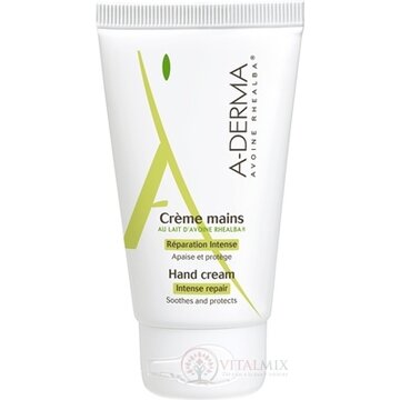 A-DERMA CRÈME MAINS AU LAIT D’AVOINE RHEALBA (inov.2019) krém na ruky 1x50 ml obrázok