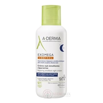 A-DERMA EXOMEGA CONTROL Nočný krém regeneračný emolienčný 1x400 ml obrázok